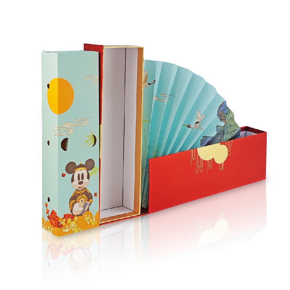 Fan shaped mooncake packaging box