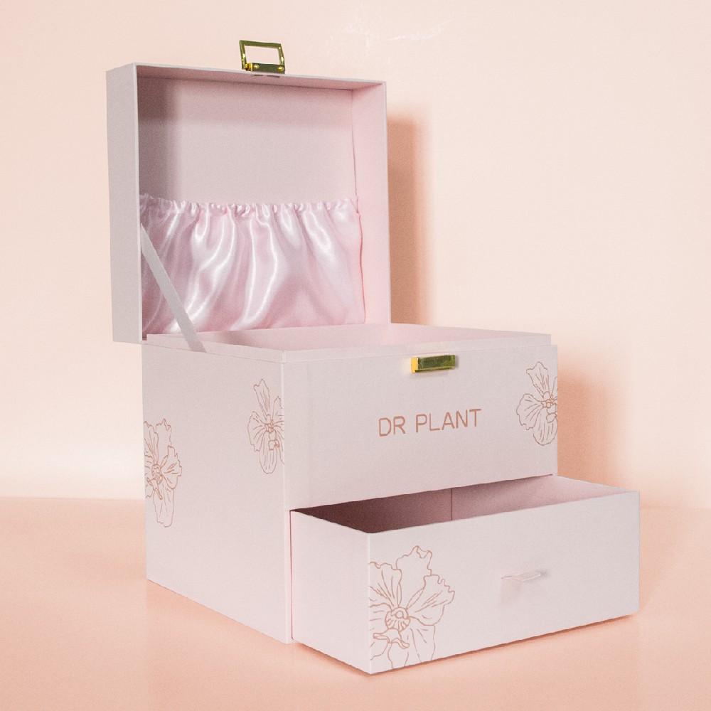 Boutique flip drawer cosmetic packaging box