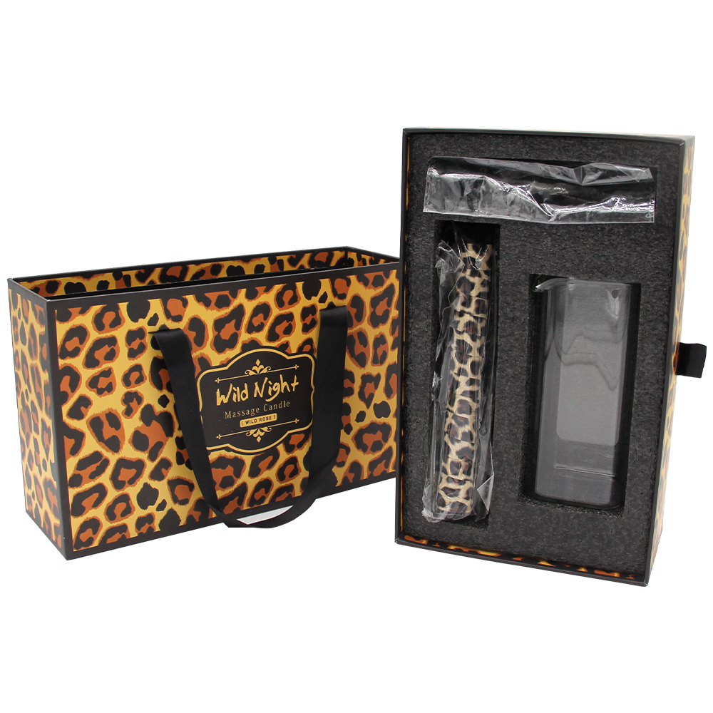 Leopard print pull-out box handbag gift box