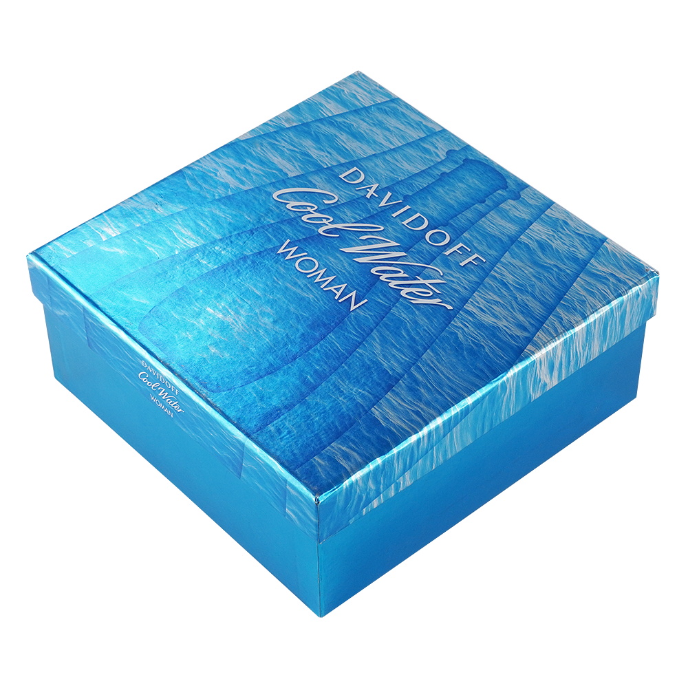 Silver card paper lid cosmetic gift box