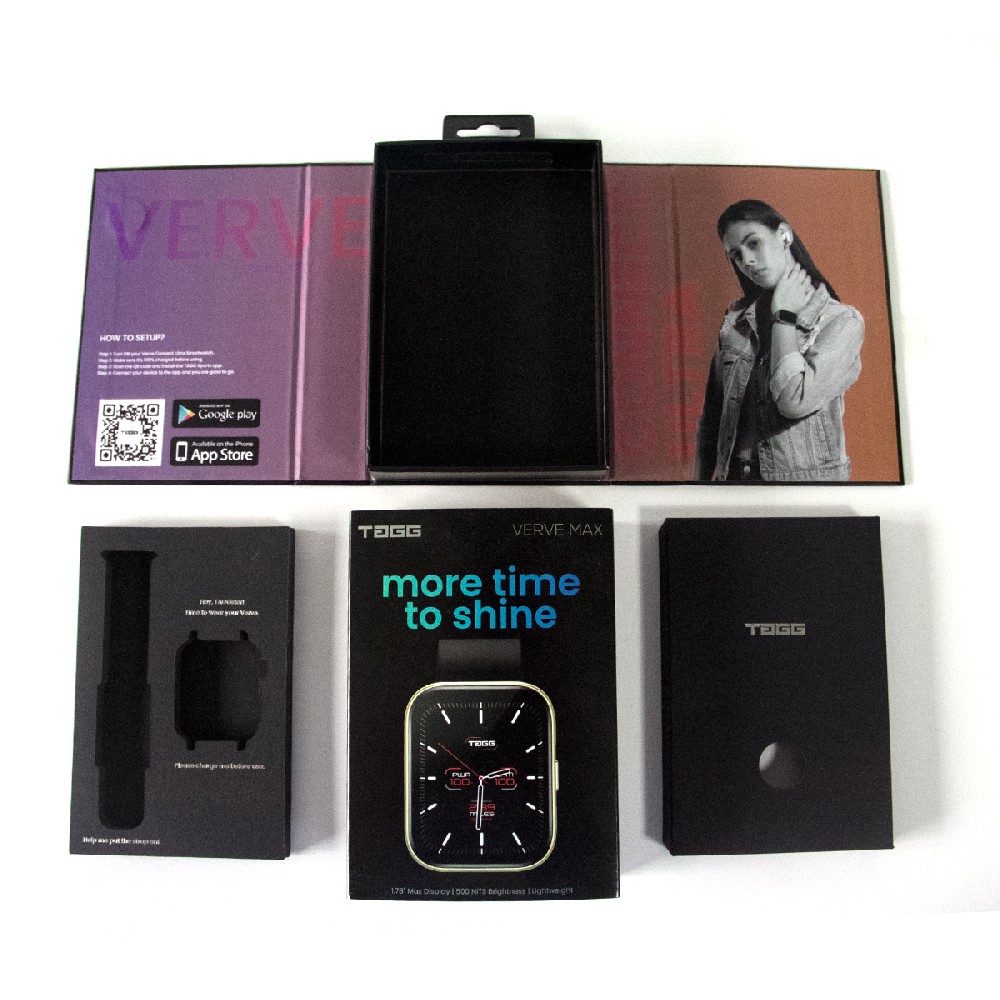 Book-shaped magnetic box with hook electronic bracelet smart watch colorful box