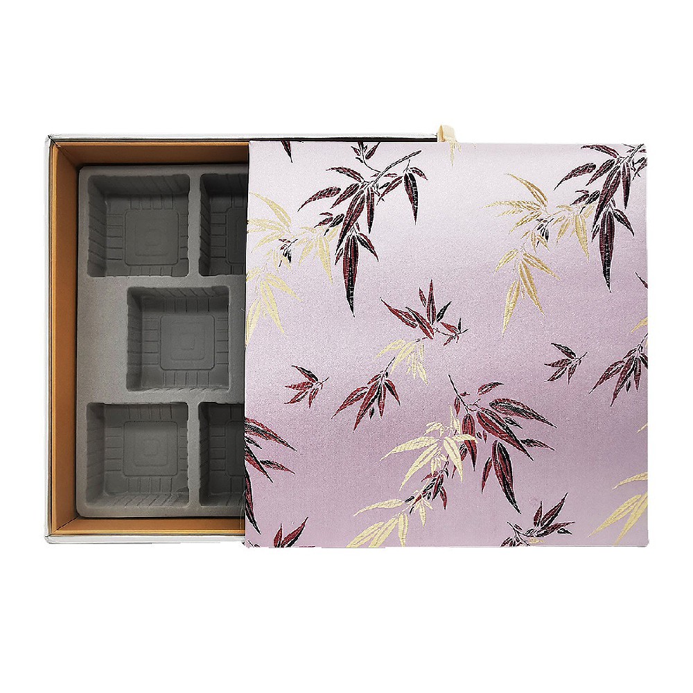 High-end silk printed Mid-Autumn Festival mooncake gift box