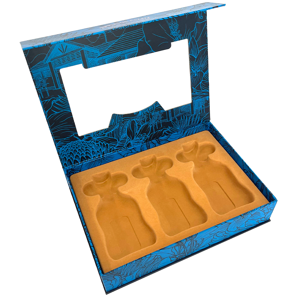 蓝色开窗书形盒