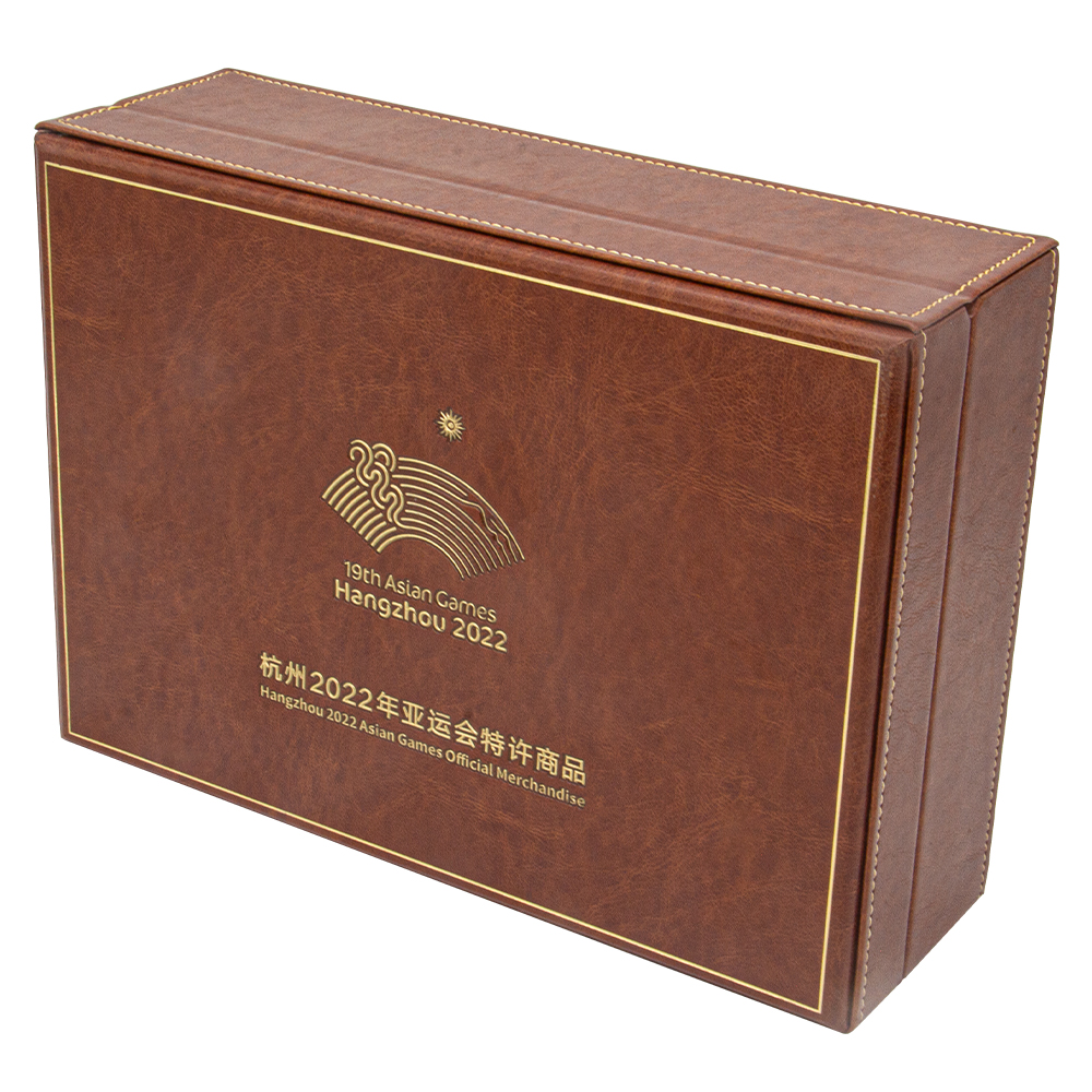 Faux leather gift box