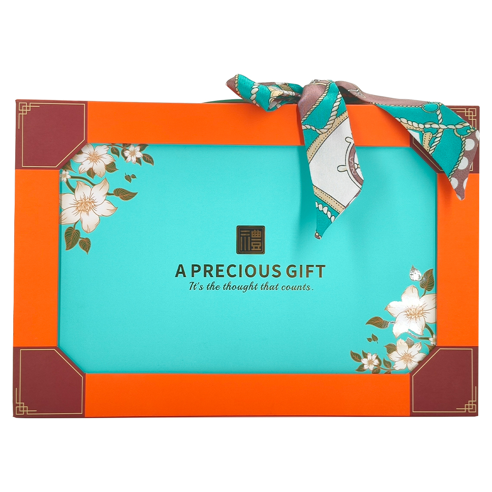 爱马仕橙丝带手提礼盒